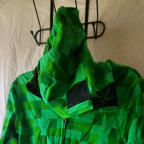 NEW with TAGS - Hooded Sweatshirt Minecraft Creeper Zip UP hood - Small - Picture 3 of 9